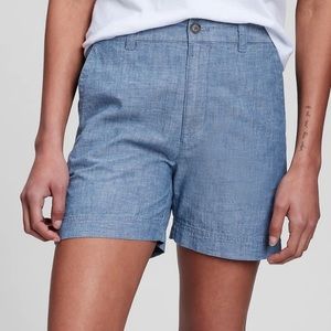 Gap Factory 5" High Rise Chambray women’s Shorts with Washwell new with tags